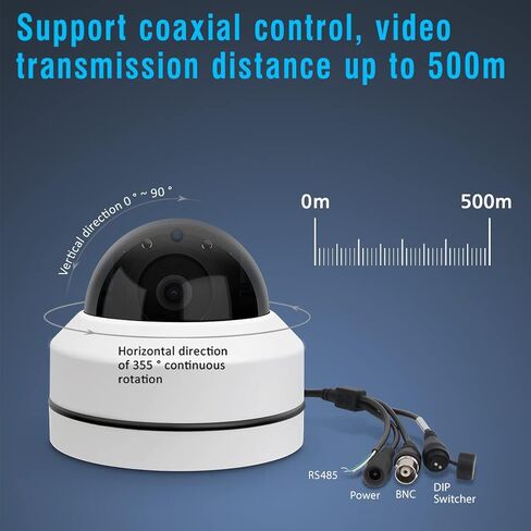 كاميرا Vastaint PTZ تناظرية خارجية 1080P RS485 HD 4X تكبير AHD/TVI/CVI/CVBS كاميرا CCTV بتحكم محوري مع رؤية ليلية 65 قدم IP66 مقاومة للماء ومضادة للانفجار in Kuwait