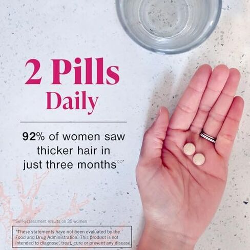 Viviscal Hair Growth Supplements for Women to Grow Thicker, Fuller Hair, Clinically Proven with Proprietary Collagen Complex, 60 Count (Pack of 1), 1 Month Supply in Saudi Arabia