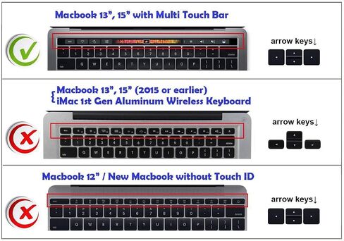 Funut متوافق مع غطاء لوحة المفاتيح MacBook Pro Touch Bar مقاس 13 بوصة من السيليكون للوحة المفاتيح و15 بوصة رفيع للغاية من مادة TPU 2019-2016 (موديل A2159 A1989 A1990 A1706 A1707) واقي الجلد - Nebula in Kuwait