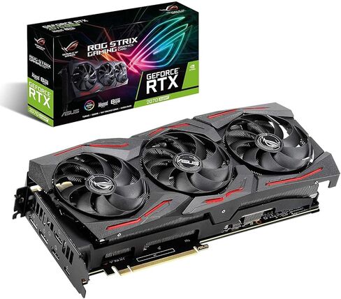 بطاقة رسومات الألعاب ASUS ROG STRIX GeForce RTX 2070 SUPER Advanced Overclocked 8G GDDR6 HDMI DisplayPort USB Type-C (ROG-STRIX-RTX-2070S-A8G-GAMING) (متجددة) in Kuwait