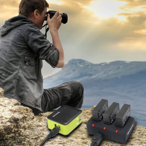 بطارية بديلة 1200 مللي أمبير في الساعة AHDBT-401 من نيوموا (3 قطع) وشاحن سريع ثلاثي قنوات لكاميرا GoPro AHDBT-401 وAHBBP-401 وGoPro Hero 4 in Kuwait