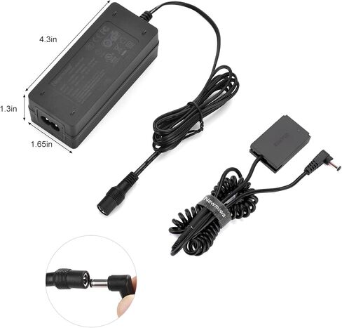 Newmowa LP-E12 استبدال البطارية الدمية محول التيار المتردد ومجموعة شاحن مقرنة تيار مستمر لكانون EOS M M2 M10 M50 M100 M200 in Kuwait