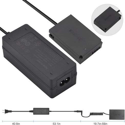 Newmowa LP-E12 استبدال البطارية الدمية محول التيار المتردد ومجموعة شاحن مقرنة تيار مستمر لكانون EOS M M2 M10 M50 M100 M200 in Kuwait