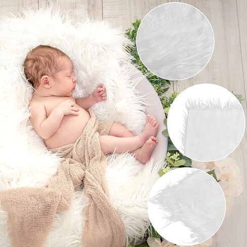 Baby Photo Props Blanket, Newborn Photography Shoot Wrap Toddler Swaddle Blanket, Photography Basket Stuffer Rug, Backdrop Mat in Kuwait