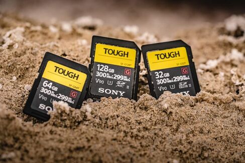 Sony 32GB UHS-II Tough G-Series SD Card with Read speeds up to 300MB/s, and Write speeds up to 299MB/s - Waterproof and Dustproof (2-Pack) in Kuwait