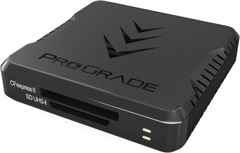 قارئ بطاقات ذاكرة سي اف اكسبريس نوع B وSD UHS-II ثنائي الفتحة من برو جريد ديجيتال | USB 3.2 الجيل الثاني لصانعي الأفلام المحترفين والمصورين وصانعي المحتوى in Kuwait