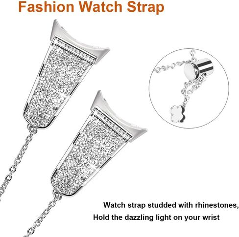 YOFUNTLE Compatible for Google Pixel Watch 2 Bands,Women No Gap Jewelry Rhinestone Diamond Metal Bangle Bling Pixel Watch Bracelet Replacement Wristband for Google Pixel Watch 2/Pixel Watch in Kuwait