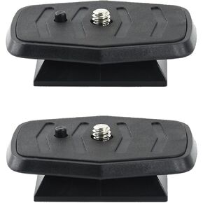 Foto&Tech 2 Pieces 44mm Tripod Quick Release Plate, Camera Adapter for Tripod with 1/4"-20 Screw Replacement for DSLR Cameras Smartphones Camcorders Compatible with Targus Vista and Other Tripods