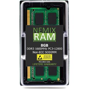 NEMIX RAM 4GB (1X4GB) DDR3 1600MHZ PC3-12800 2Rx8 1.35V 204-PIN Non-ECC SODIMM Compatible with Synology Rackstation Diskstation RAM1600DDR3L-4GB NAS Memory in Kuwait