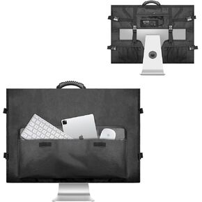 حقيبة حمل شاشة Boczif، حقيبة سفر واقية لجهاز كمبيوتر سطح المكتب iMac مقاس 27 بوصة وشاشات LCD، حقيبة تخزين سطح المكتب لغطاء غبار شاشة iMac مع مقبض حمل وجيوب in Kuwait