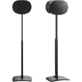 Sanus Height Adjustable Speaker Stand for Sonos Era 300™ - 17" Height Adjustment Sonos Stand Includes Carpet Spikes & Rubber Pads - Easy DIY Install Comes w/All Hardware - White