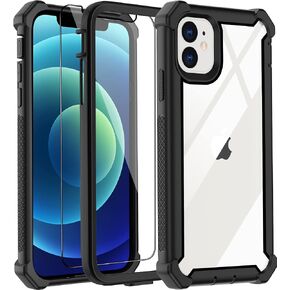 Aimoll-88 for iPhone 12 Case, iPhone 12 Pro Case, with Built in Screen Protector Heavy Duty Drop Protection Shockproof Dust Proof Protective Phone Cover for Apple iPhone 12/12 Pro (Black/Orange) in Kuwait