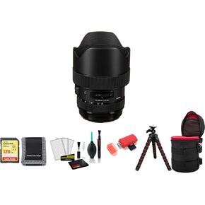عدسة سيجما 14-24 ملم f/2.8 DG HSM Art لكاميرا Canon EF 212954 مع بطاقة ذاكرة 128 جيجا + حامل ثلاثي + مجموعة مرشح والمزيد in Kuwait