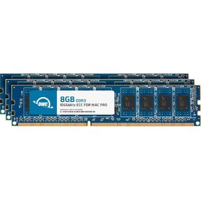 OWC 8GB (2x4GB) DDR3 ECC Unbuffered CL7 PC3-8500 1066MHz SDRAM Memory Ram Upgrade Module Compatible with 2009-2010 Mac Pro Nehalem, Xserve 2009 (OWC85MP3W4M08GK)