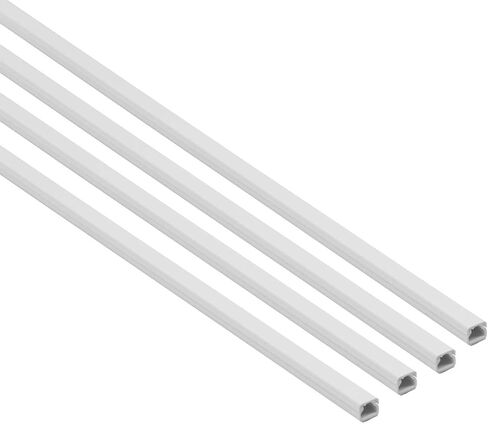 مجرى سلك سلك ذاتي اللصق بطول 13 قدم من هافن فيرست، حل ادارة الكابلات لاخفاء الاسلاك الفردية، قابل للطلاء - 4 × 0.39 (عرض) × 0.3 انش (ارتفاع) × 39 انش طول - ابيض in Kuwait