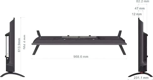 شاشة LED رفيعة للغاية مقاس 43 بوصة من watchman WM-ND4300-S، هيكل معدني، قاعدة سطح المكتب، دقة 3840x2160(4K)، تباين 3000:1، وقت استجابة 6 مللي ثانية، AC100V-240V، 70 وات، جهاز تحكم متضمن in Kuwait