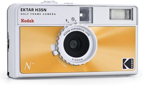 حزمة كاميرا KODAK EKTAR H35N نصف إطار مع فيلم Kodak Ultramax 400/24EXP 35 مم (برتقالي مصقول، فردي) in Kuwait