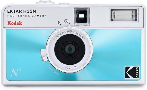 KODAK EKTAR H35N Half Frame Film Camera, 35mm, Reusable, Focus-Free, Bulb Function, Built-in Star Filter, Coated Improved Lens (Film & AAA Battery are not Included) (Glazed Pink, Premium Kit) in Saudi Arabia