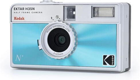 KODAK EKTAR H35N Half Frame Film Camera, 35mm, Reusable, Focus-Free, Bulb Function, Built-in Star Filter, Coated Improved Lens (Film & AAA Battery are not Included) (Glazed Pink, Premium Kit) in Saudi Arabia