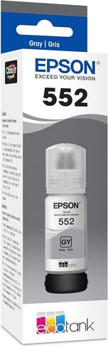 زجاجة حبر Epson 552 EcoTank فائقة السعة باللون الرمادي (T552520-S) تعمل مع EcoTank Photo ET-8500, ET-8550 in Kuwait