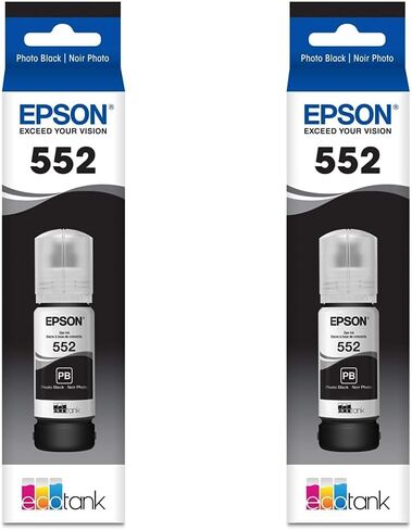 حبر زجاجة Epson Claria ET Premium T552120 عالي السعة - أسود للصور (عبوة من قطعتين) in Kuwait