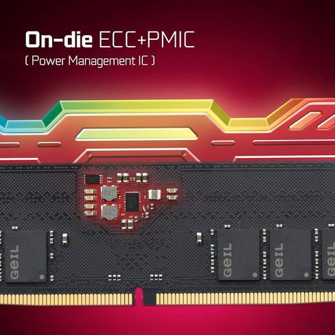 جيل ذاكرة RAM DDR5 RGB من بولاريس، 32GB (16GB×2) 5600MHz 1.1 فولت، متوافقة مع AMD، ذاكرة كمبيوتر مكتبي عالية السرعة DIMM طويلة، انشاء محتوى العاب غامر/وسائط متعددة/بث مباشر عالي الجودة (احمر) in Kuwait