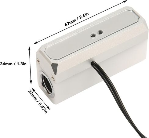 G1/4 PC Water Cooling Flow Meter, Water Cooling System Alarm, Digital OLED Display Flowmeter Thermometer Flow Meter for Desktop PC Water Cooler System (Silver Color) in Saudi Arabia