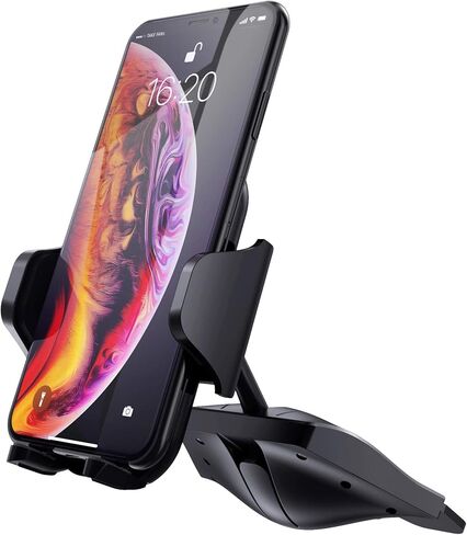 IPOW Car Phone Mount Holder CD Phone Mount Holder for Car Auto-Release Fit Various Slots 6 Rubber Pads Hand Free Phone Holder in Kuwait