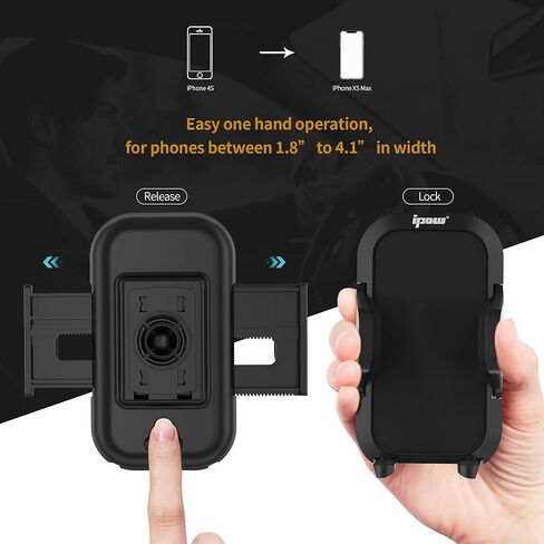 IPOW Car Phone Mount Holder CD Phone Mount Holder for Car Auto-Release Fit Various Slots 6 Rubber Pads Hand Free Phone Holder in Kuwait