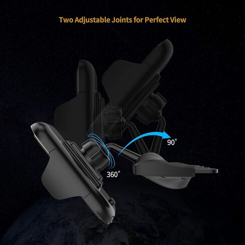 IPOW Car Phone Mount Holder CD Phone Mount Holder for Car Auto-Release Fit Various Slots 6 Rubber Pads Hand Free Phone Holder in Kuwait