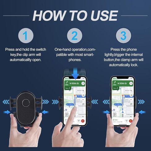 JOCOSA Phone Mount for Car, Small Rear Mirrors Friendly, View Phone Holder, Universal 360° Rotatable and Retractable Adjustable Multifunctional GPS Holder for All Mobile Phones in Kuwait
