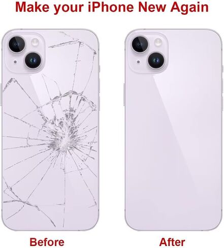 OEM Rear Back Glass Replacement Compatible with iPhone 14 Plus 6.7-inches with Reparing Tool Kit (Midnight Black) in Saudi Arabia