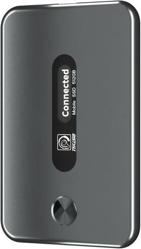 محرك أقراص الحالة الصلبة الخارجي TEKISM المحمول SSD بسعة 512 جيجابايت - USB من النوع C، USB 3.1، سرعات تصل إلى 520 ميجابايت/ثانية، معدني، رفيع للغاية وخفيف، لأجهزة Mac PC وiPad، مع ضوء مؤشر in Kuwait