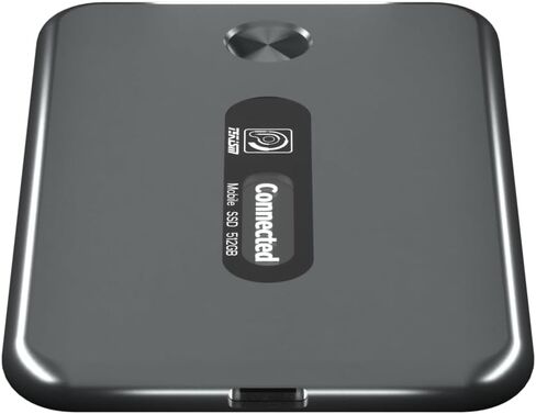 محرك أقراص الحالة الصلبة الخارجي TEKISM المحمول SSD بسعة 512 جيجابايت - USB من النوع C، USB 3.1، سرعات تصل إلى 520 ميجابايت/ثانية، معدني، رفيع للغاية وخفيف، لأجهزة Mac PC وiPad، مع ضوء مؤشر in Kuwait