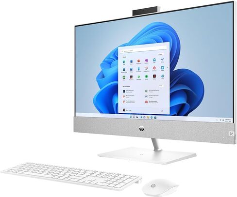 كمبيوتر مكتبي HP Pavilion الكل في واحد بشاشة لمس 27 بوصة FHD IPS (AMD Ryzen 7 5825U 8-Core، ذاكرة وصول عشوائي 32 جيجابايت، 512 جيجابايت PCIe SSD + 2 تيرابايت HDD (2.5)، AMD Radeon، WiFi 6، BT 5.2، Win 11H) حزمة مع /DKZ المحور in Saudi Arabia