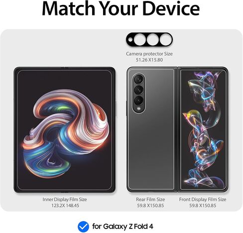 DOME GLASS Whitestone Premium Film Screen Protector for Samsung Galaxy Z Fold 4 2022, HD Clear TPU Film with Camera Protector in Saudi Arabia