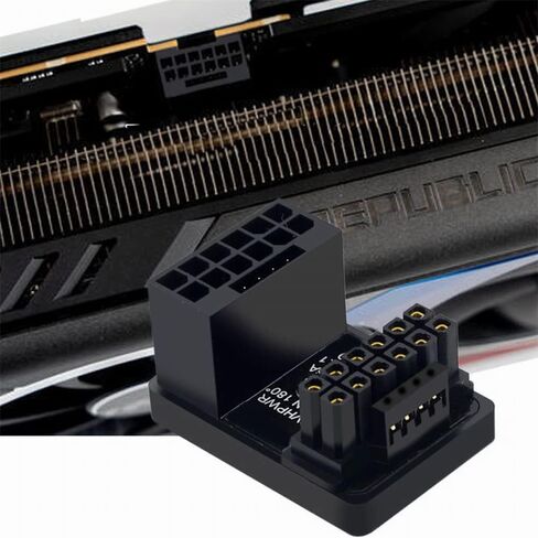 NFHK 12VHPWR ATX3.0 PCI-E 5.0 Power Modular to Three ATX 8P Adapter for 4080 5090TI 16Pin 12+4P Graphics Card Down Angled 90 Degree in Kuwait