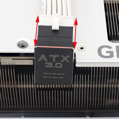 NFHK 12VHPWR ATX3.0 PCI-E 5.0 Power Modular to Three ATX 8P Adapter for 4080 5090TI 16Pin 12+4P Graphics Card Down Angled 90 Degree in Kuwait