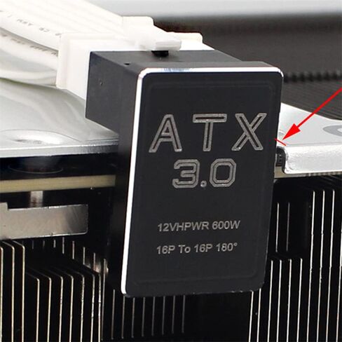 NFHK 12VHPWR ATX3.0 PCI-E 5.0 Power Modular to Three ATX 8P Adapter for 4080 5090TI 16Pin 12+4P Graphics Card Down Angled 90 Degree in Kuwait