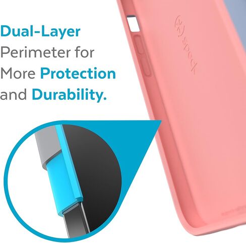 Speck iPhone 13 Pro Max Case- Drop Protection Fits iPhone 12 Pro Max - Scratch Resistant - Slim Design with Soft Touch Coating - Harmony Blue, Chiffon Pink CandyShell Pro in Kuwait