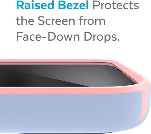 Speck iPhone 13 Pro Max Case- Drop Protection Fits iPhone 12 Pro Max - Scratch Resistant - Slim Design with Soft Touch Coating - Harmony Blue, Chiffon Pink CandyShell Pro in Kuwait