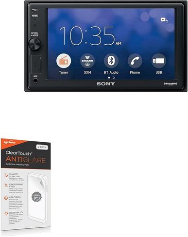 واقي شاشة BoxWave متوافق مع Sony XAV-AX1000 - ClearTouch Crystal (عبوتان)، غلاف فيلم عالي الدقة - واقي من الخدوش لهاتف Sony XAV-AX1000، Sony XAV-AX1000، XAV-W651BT in Kuwait