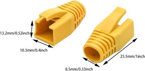 WQAPVHBG RJ45 إيثرنت شبكة كابل تخفيف الضغط التمهيد يناسب CAT6 CAT6E CAT7 CAT7E CAT8، RJ45 اللون مشفر كابل موصل غطاء التوصيل لمختلف قطر كابل LAN مجموعة من 100 متعدد الألوان in Kuwait