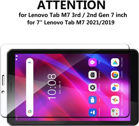 Warmyee [2 Pack] Screen Protector for Lenovo Tab M7 3rd / 2nd Gen 7 inch, Tempered Glass Screen Film Guard, Anti-Scratch Screen Protector for 7" Lenovo Tab M7 2021/2019 in Kuwait