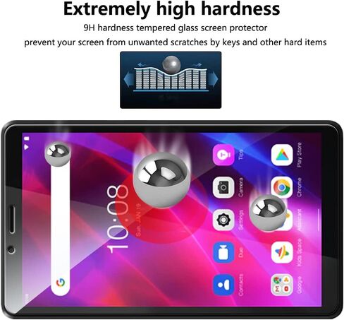 Warmyee [2 Pack] Screen Protector for Lenovo Tab M7 3rd / 2nd Gen 7 inch, Tempered Glass Screen Film Guard, Anti-Scratch Screen Protector for 7" Lenovo Tab M7 2021/2019 in Kuwait