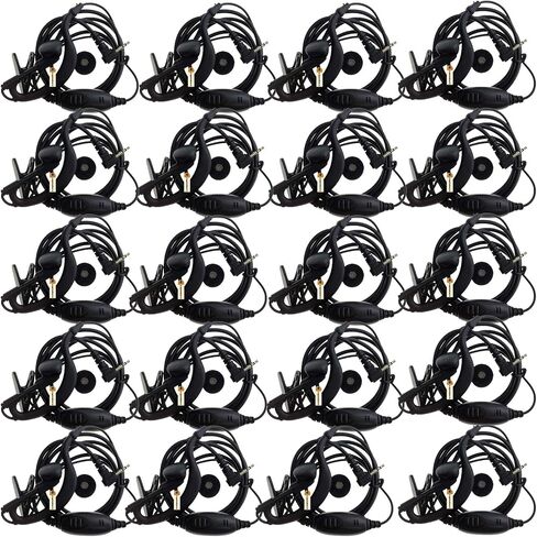 Lsgoodcare 20Pack 2.5MM 1 Pin G Shape Earhook Ear-Clip Headset Earpiece PTT and Mic Compatible for Motorola Talkabout 2 Way Radio MH230R MR350R MS350R MT350R MH230TPR Walkie Talkie in Saudi Arabia