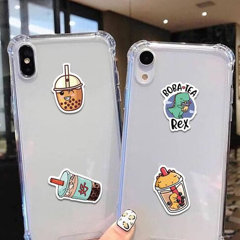 50 قطعة من ملصقات بوبا اللطيفة للأطفال والبنات المراهقات، ملصقات زجاجة مياه كاواي بوبا، ديكورات حفلات بوبا مقاومة للماء in Kuwait