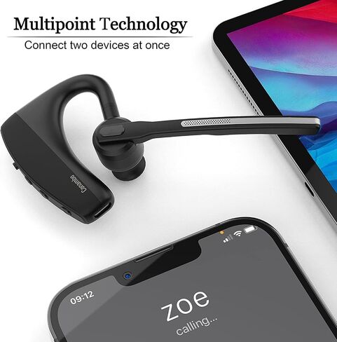 سماعة بلوتوث كونامبو 5.1، aptX HD 16 ساعة سماعة بلوتوث مع ميكروفون وإلغاء الضوضاء سماعات لاسلكية للهواتف المحمولة ومكتب سائق الشاحنة للأعمال in Kuwait