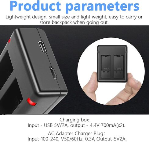 شاحن بطارية Hero 9 10 11 شاحن بطارية مزدوج للسيارة متوافق مع Gopro Hero 11/10/9 USB شاحن سريع وقابس شاحن أمريكي in Kuwait