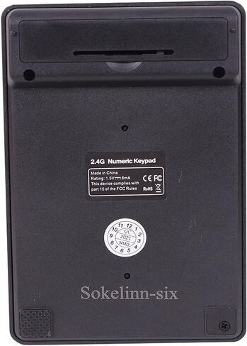 Sokelinn-six Numeric Keyboard,2.4G Wireless 19 Keyboard Number Pad Silent Keypad USB Receiver for Laptop Notebook Windows System in Kuwait